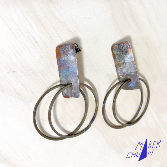 Maker Chuan's 'Hoopies' Brass Earrings
