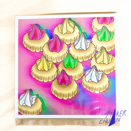 Maker Chuan's 'Iced Gems' 6"x6" Fine Art Print