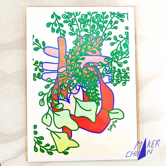 Maker Chuan's 'Heartlines' A5 Fine Art Print